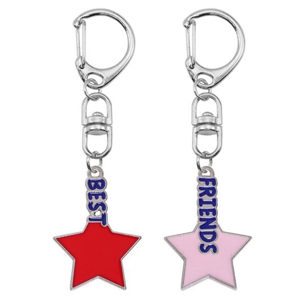 keychains 2 pieces / set of friends keychain pink red five-pointed star pendant bbf alloy fashion jewelry men and women memorial gift, Silver
keychains 2 pieces / set of friends keychain pink red five-pointed star pendant bbf alloy fashion jewelry men and women memorial gift, Silver
