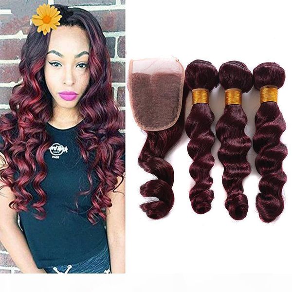 indian burgundy hair with lace frontal closure 4x4 inch loose wave #99j wine red human hair bundles with ear to ear full frontals, Black;brown
indian burgundy hair with lace frontal closure 4x4 inch loose wave #99j wine red human hair bundles with ear to ear full frontals, Black;brown