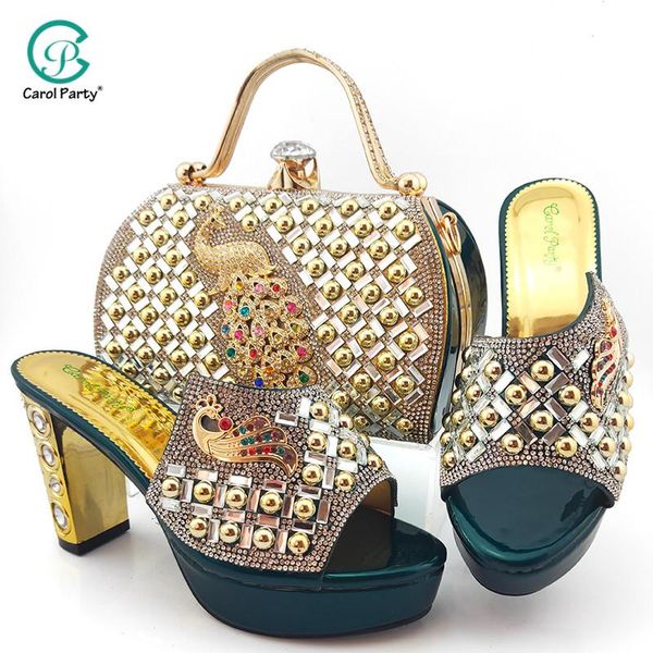 dress shoes african women arrivals and bag to match in green color mature style with shinning crystal sandals for wedding party, Black
dress shoes african women arrivals and bag to match in green color mature style with shinning crystal sandals for wedding party, Black