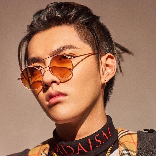 sunglasses huhaitang brand round women men luxury gothic sunglass vintage sun glasses for mens, White;black 
sunglasses huhaitang brand round women men luxury gothic sunglass vintage sun glasses for mens, White;black