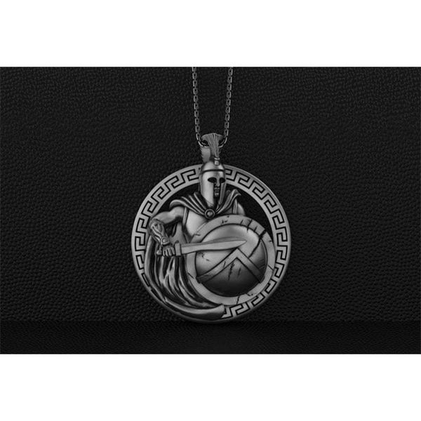 spartan warrior shield pendant greek warrior personality long pendant student jewelry, Silver
spartan warrior shield pendant greek warrior personality long pendant student jewelry, Silver