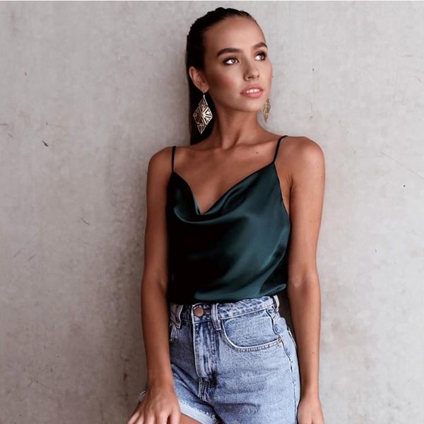 women's tanks & camis fashion women satin silk v neck lace vest strappy summer beach cami tank casual 2021 style, White
women's tanks & camis fashion women satin silk v neck lace vest strappy summer beach cami tank casual 2021 style, White