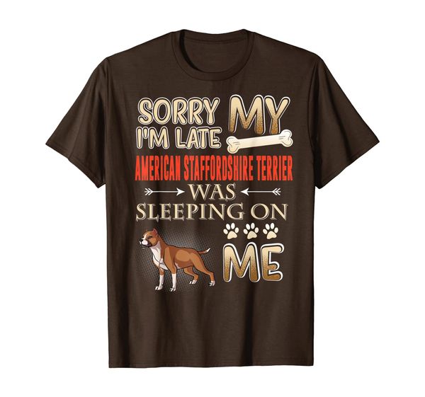 i am late my american staffordshire terrier sleeping dog t-shirt, White;black
i am late my american staffordshire terrier sleeping dog t-shirt, White;black