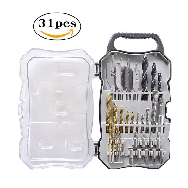 power tool sets 31pcs boxed drill set tools woodworking household electric punching auger bit flat masonry
power tool sets 31pcs boxed drill set tools woodworking household electric punching auger bit flat masonry
