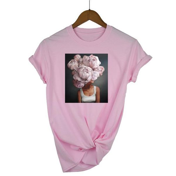 women's t-shirt fashion nordic art pink flowers harajuku aesthetics t shirt women vintage short sleeve plus size cotton tees street, White
women's t-shirt fashion nordic art pink flowers harajuku aesthetics t shirt women vintage short sleeve plus size cotton tees street, White