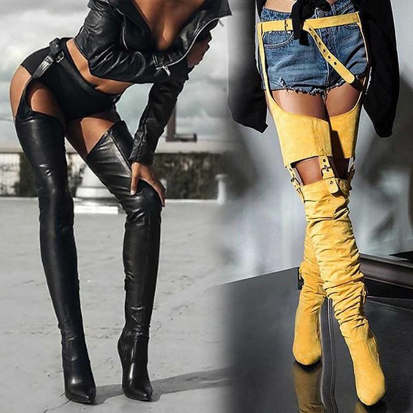 boots belt pants night club personality fashion super high heel large women's shoes more, Black
boots belt pants night club personality fashion super high heel large women's shoes more, Black