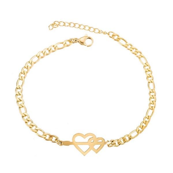 link, chain heart bracelets women stainless steel gold bracelet on hand charm couple cupid's arrow gift for woman accessories, Black
link, chain heart bracelets women stainless steel gold bracelet on hand charm couple cupid's arrow gift for woman accessories, Black