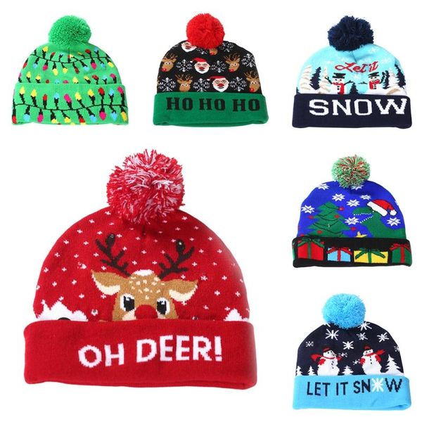 party hats led christmas hat knitted light up gift for kids adults year xmas decor caps festival supplies
party hats led christmas hat knitted light up gift for kids adults year xmas decor caps festival supplies