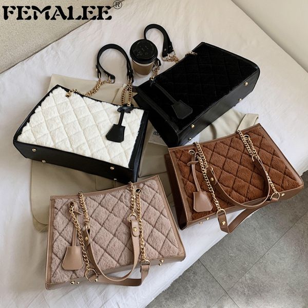 high sense plush large capacity tote bag women faux fur fashion shoulder bags new designer fuzzy messenger handbags plaid purse c0228
high sense plush large capacity tote bag women faux fur fashion shoulder bags new designer fuzzy messenger handbags plaid purse c0228