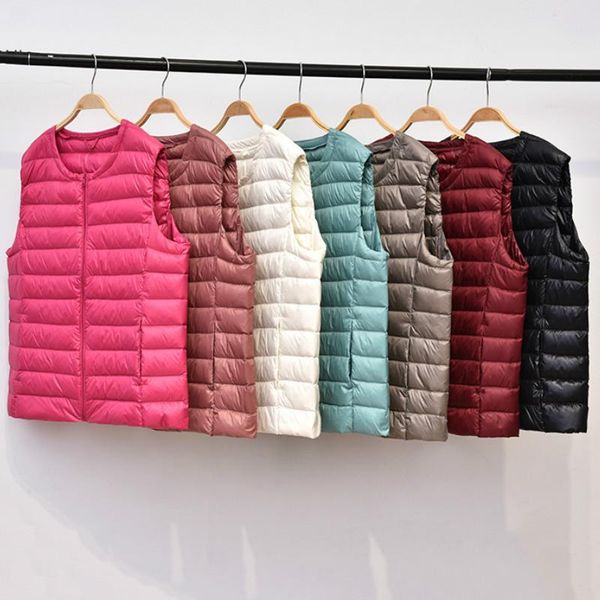 women's vests 2021 autumn women ultra light down vest slim short white duck coat ladies sleeveless waistcoat plus size clothes, Black;white
women's vests 2021 autumn women ultra light down vest slim short white duck coat ladies sleeveless waistcoat plus size clothes, Black;white