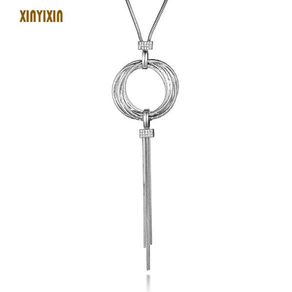 pendant necklaces elegant big circles tassel long necklace for women color crystal round sweater chain fashion jewelry 2021 gift, Silver
pendant necklaces elegant big circles tassel long necklace for women color crystal round sweater chain fashion jewelry 2021 gift, Silver
