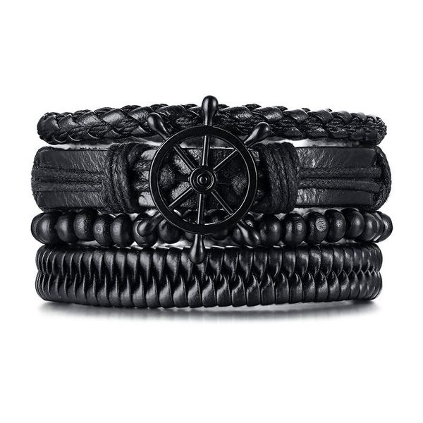 charm bracelets mix 4pcs/ set braided wrap leather for men women vintage wooden beads ethnic tribal wristbands bracelet rudder, Golden;silver
charm bracelets mix 4pcs/ set braided wrap leather for men women vintage wooden beads ethnic tribal wristbands bracelet rudder, Golden;silver