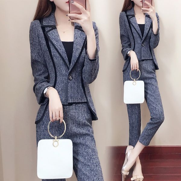 mode 2021 spring new korean women slim slender pants two-piece marble temperament little naipe autumn wm65, White;black
mode 2021 spring new korean women slim slender pants two-piece marble temperament little naipe autumn wm65, White;black