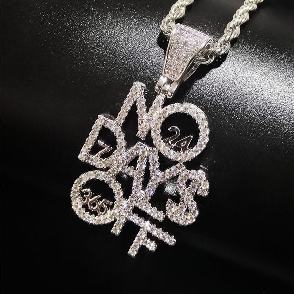 bling iced out letters pendant necklace no days off aaa zircon 2 colors mens necklace fashion hip hop jewelry gifts, Silver
bling iced out letters pendant necklace no days off aaa zircon 2 colors mens necklace fashion hip hop jewelry gifts, Silver