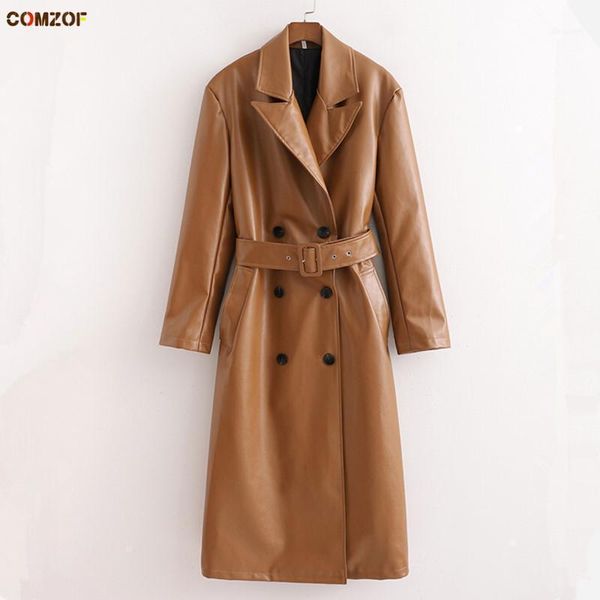 women's trench coats women leather coat long sleeve sashes pu double breasted overcoat lady windbreaker clothing manteau femme1, Tan;black
women's trench coats women leather coat long sleeve sashes pu double breasted overcoat lady windbreaker clothing manteau femme1, Tan;black
