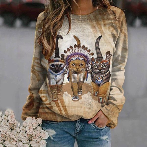 cat print hoodies women casual thermal crewneck long sleeve lovely sweatshirt loose com sudadera mujer 2021, Black
cat print hoodies women casual thermal crewneck long sleeve lovely sweatshirt loose com sudadera mujer 2021, Black