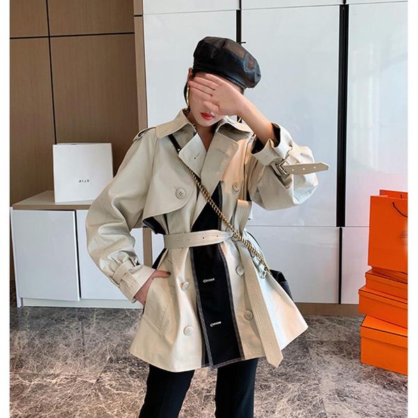 women's trench coats 2021 spring autumn korean fashion temperament big-name jacket women windbreaker outerwear b306, Tan;black
women's trench coats 2021 spring autumn korean fashion temperament big-name jacket women windbreaker outerwear b306, Tan;black