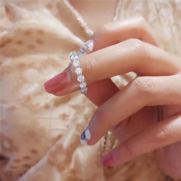 cluster rings women's simple atmosphere row zircon ring sterling silver s925 jewelry 1:1 original logo fashion gifts, Golden;silver
cluster rings women's simple atmosphere row zircon ring sterling silver s925 jewelry 1:1 original logo fashion gifts, Golden;silver