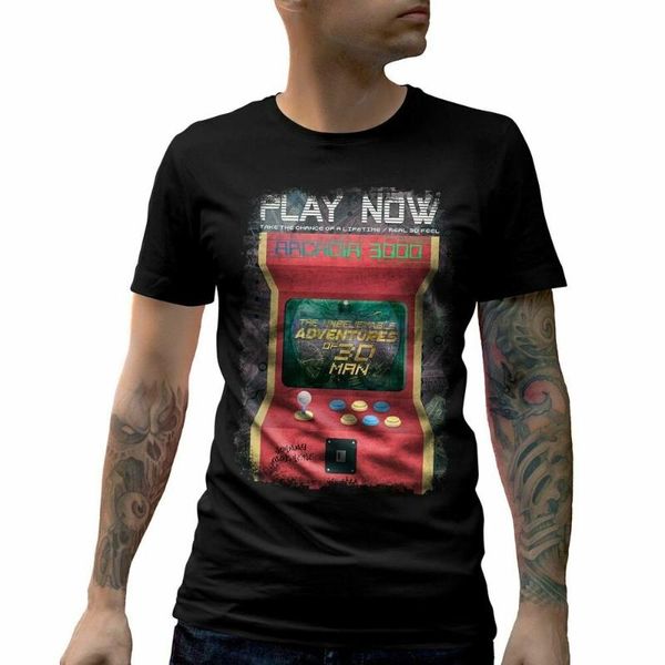 men's t-shirts a806b mens t-shirt arcadia 3000 geek play now player retro adventures of 3d man, White;black
men's t-shirts a806b mens t-shirt arcadia 3000 geek play now player retro adventures of 3d man, White;black