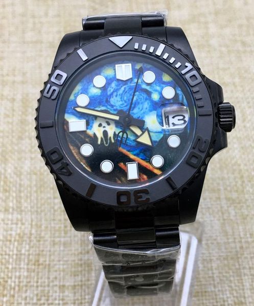 wristwatches 40mm men's automatic mechanical watch stainless steel coated case ceramic bezel luminous nh35 japanese movement, Slivery;brown
wristwatches 40mm men's automatic mechanical watch stainless steel coated case ceramic bezel luminous nh35 japanese movement, Slivery;brown