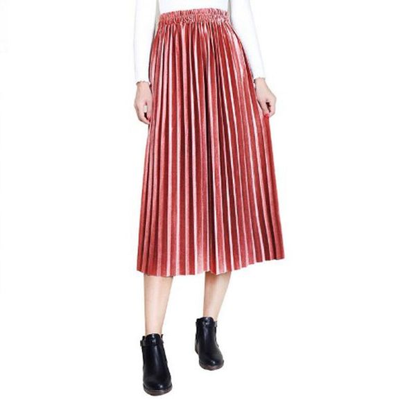 skirts women sweet plus size multi color solid high elastic waist long skirt pleated velvet autumn winter casual preppy style, Black
skirts women sweet plus size multi color solid high elastic waist long skirt pleated velvet autumn winter casual preppy style, Black