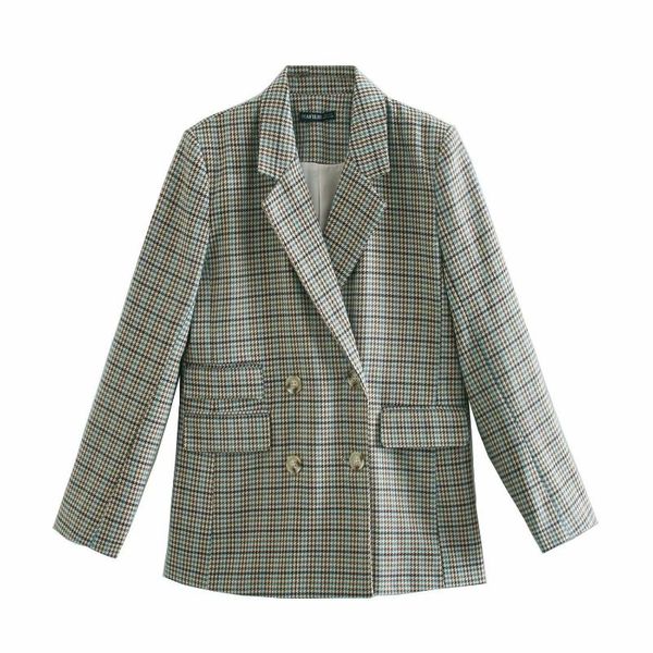 women's suits & blazers spring 2021 retro plaid thick loose suit jackets long sleeve double breasted oversized blzaer female, White;black
women's suits & blazers spring 2021 retro plaid thick loose suit jackets long sleeve double breasted oversized blzaer female, White;black
