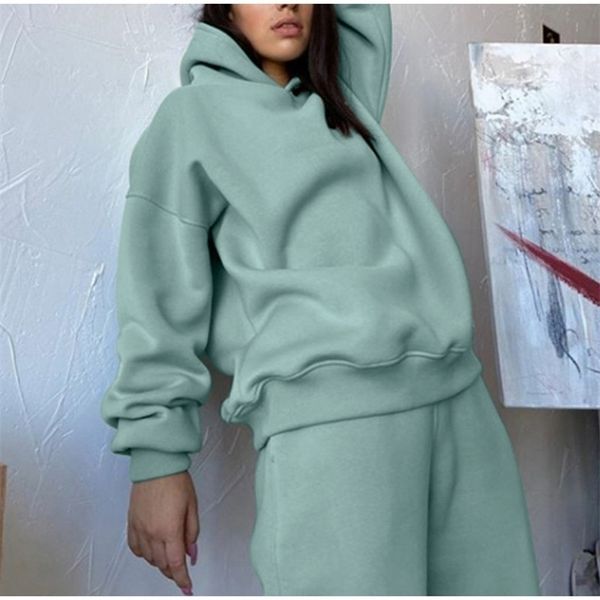 thick hooded pant suits women's tracksuit casual two-piece loose sportswear solid elegant pullovers women set autumn winter 220315, White
thick hooded pant suits women's tracksuit casual two-piece loose sportswear solid elegant pullovers women set autumn winter 220315, White