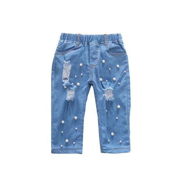 jeans 2021 spring summer children girls long pants beading cotton ripped denim girl casual elastic for kids trousers, Blue
jeans 2021 spring summer children girls long pants beading cotton ripped denim girl casual elastic for kids trousers, Blue