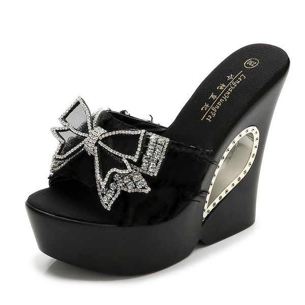 slippers nethong of the same style for women wearing super high heel water drill slope women's sandals, muffin, Black
slippers nethong of the same style for women wearing super high heel water drill slope women's sandals, muffin, Black