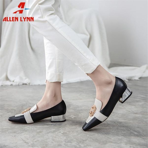 dress shoes allen spring office ladies 2021 low heel woman brand genuine leather pumps women fashion metal decoration, Black
dress shoes allen spring office ladies 2021 low heel woman brand genuine leather pumps women fashion metal decoration, Black