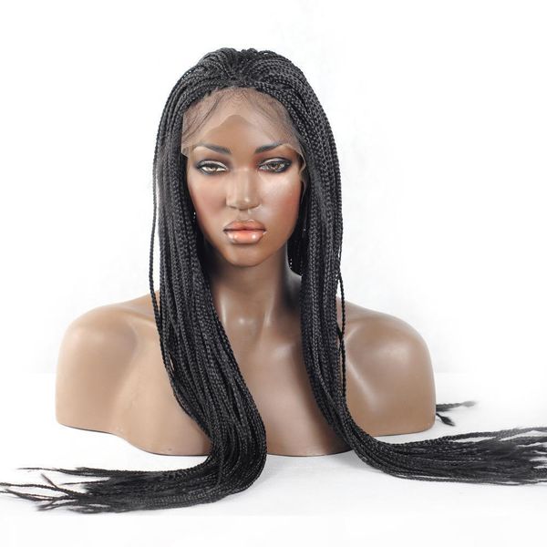 micro braid wigs with baby hair black synthetic lace front wig heat resistant fiber braided box braids wig for black women
micro braid wigs with baby hair black synthetic lace front wig heat resistant fiber braided box braids wig for black women