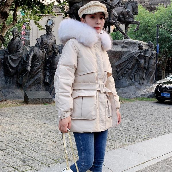 real collar women down jacket vintage winter lady korean fashion white duck down coat thickened casual female outwear, Black;brown
real collar women down jacket vintage winter lady korean fashion white duck down coat thickened casual female outwear, Black;brown