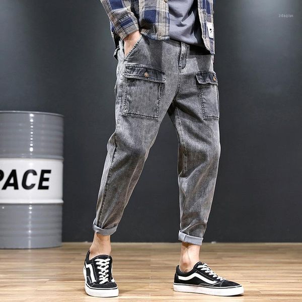 men's fashion loose harem jeans personalized pockets retro stretch cargo pants youth ankle length denim trousers plus size 28-48, Blue
men's fashion loose harem jeans personalized pockets retro stretch cargo pants youth ankle length denim trousers plus size 28-48, Blue