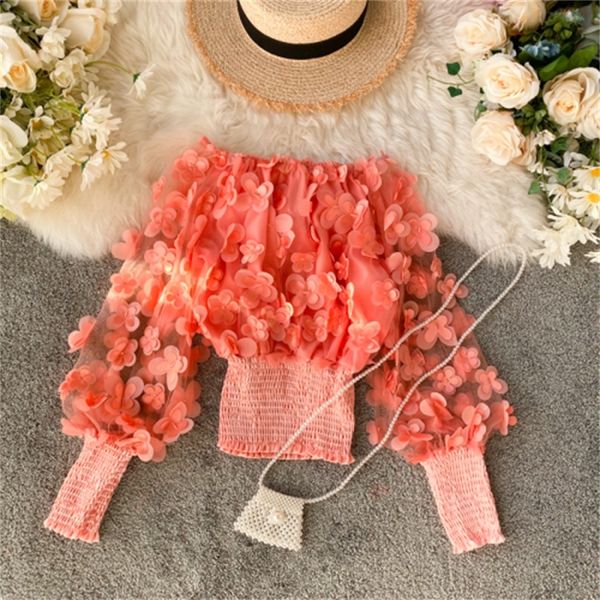 chique slash neck off shoulder short blouse fashion puff long sleeve patches shirts vacation thin waist plied shirt p0q9, Black
chique slash neck off shoulder short blouse fashion puff long sleeve patches shirts vacation thin waist plied shirt p0q9, Black