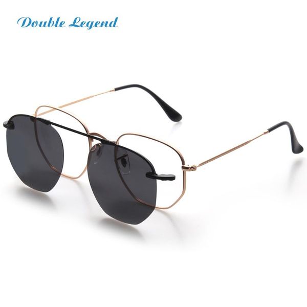 sunglasses double legend mens women retro round metal optical frame with magnetic uv400 clip on polarized eyewear, White;black
sunglasses double legend mens women retro round metal optical frame with magnetic uv400 clip on polarized eyewear, White;black