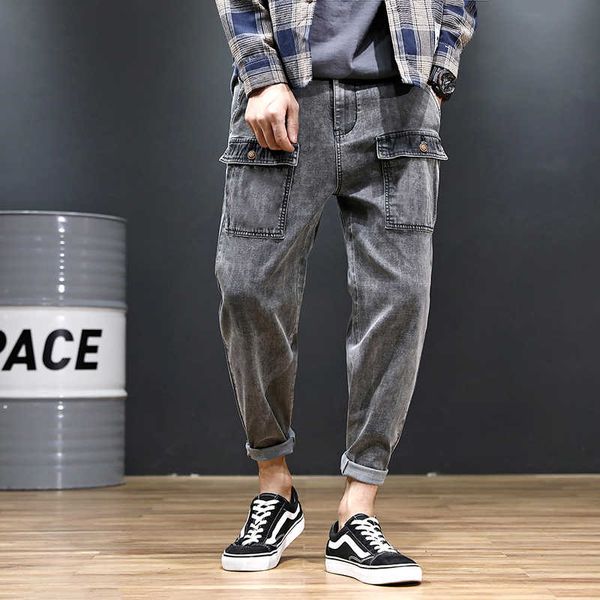 casual overalls jeans men loose feet high elastic big mate broek plus fat toename harlan was dunne, Black
casual overalls jeans men loose feet high elastic big mate broek plus fat toename harlan was dunne, Black