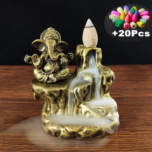 fragrance lamps bronze color backflow incense burner with ganesha statue buddha elephant god resin stick holder cone censer home decor
fragrance lamps bronze color backflow incense burner with ganesha statue buddha elephant god resin stick holder cone censer home decor