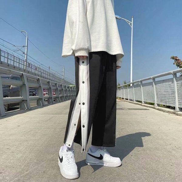 men's pants full open breasted straight casual mens sports training loose trend nine point take in seconds, Black
men's pants full open breasted straight casual mens sports training loose trend nine point take in seconds, Black