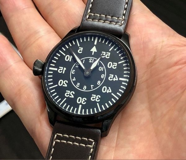 sapphire crystal or mineral glass 44mm black dial asian 6497 17 jewels movement pvd case luminous mechanical watches gr43-2, Slivery;brown
sapphire crystal or mineral glass 44mm black dial asian 6497 17 jewels movement pvd case luminous mechanical watches gr43-2, Slivery;brown