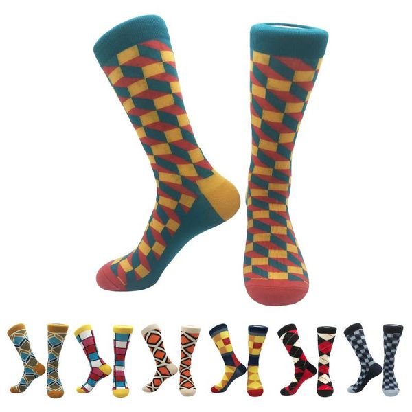 men's socks trendy men and women lattice in the tube geometric abstract pattern stockings cotton hip-hop sports couples un, Black
men's socks trendy men and women lattice in the tube geometric abstract pattern stockings cotton hip-hop sports couples un, Black