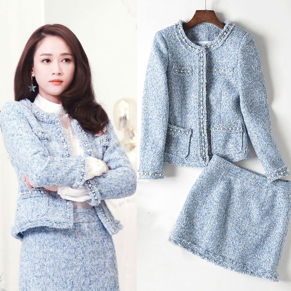 autumn and winter woolen ladies small fragrance coat jacket beaded bag hip skirt fashion two-piece suit women lccj, White
autumn and winter woolen ladies small fragrance coat jacket beaded bag hip skirt fashion two-piece suit women lccj, White