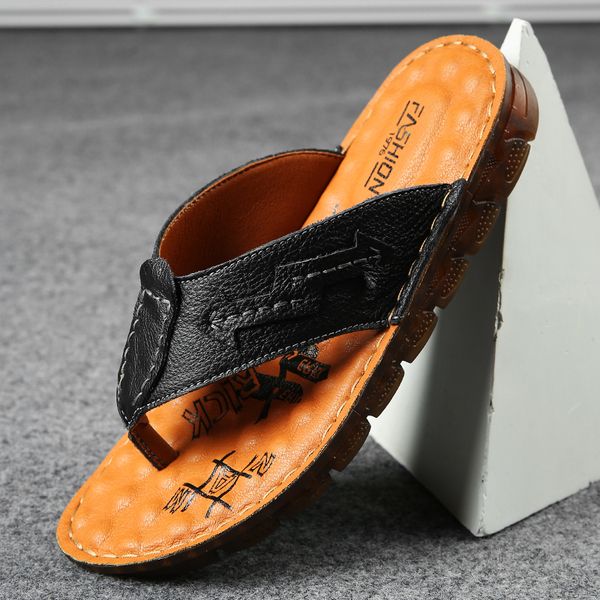 summer men flip flops fashion genuine leather male slippers beach flip-flops man casual shoes comfy black outdoor men's shoes
summer men flip flops fashion genuine leather male slippers beach flip-flops man casual shoes comfy black outdoor men's shoes