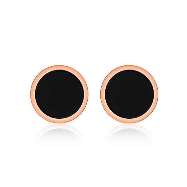 stud stainless steel wedding earrings simple rose gold color black circle geometric jewelry for women je17027, Golden;silver
stud stainless steel wedding earrings simple rose gold color black circle geometric jewelry for women je17027, Golden;silver