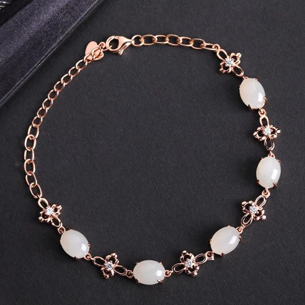 other bracelets direct sale rose gold certificate of hetian jade bracelet with 925 clovers pale silver female fashion, Golden;silver
other bracelets direct sale rose gold certificate of hetian jade bracelet with 925 clovers pale silver female fashion, Golden;silver