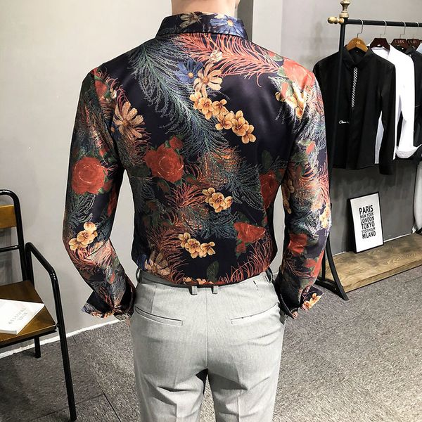 Alta Qualidade New Primavera Nova Impresso Luxo Camisas Vestido Para Roupas Masculinas Moda Magro Ajuste Manga Longa Pro UOBB, Black;brown
Alta Qualidade New Primavera Nova Impresso Luxo Camisas Vestido Para Roupas Masculinas Moda Magro Ajuste Manga Longa Pro UOBB, Black;brown