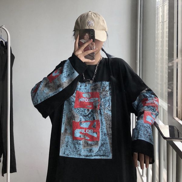 2021 new autumn harajuku style women's dark retro abstract printing long-sleeved t-shirt base coat round neck pullover gaan, White
2021 new autumn harajuku style women's dark retro abstract printing long-sleeved t-shirt base coat round neck pullover gaan, White
