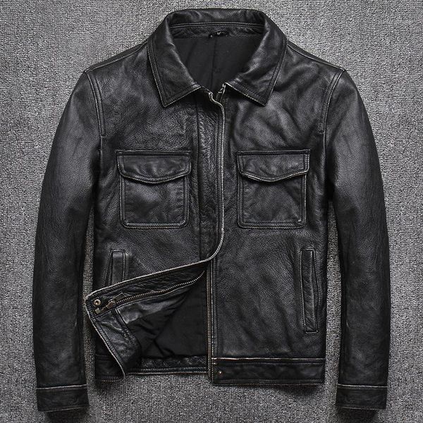 men's leather & faux 2021 fashion cowhide motorcycle biker clothing genuine jacket men vintage black youth casual slim fit real coat
men's leather & faux 2021 fashion cowhide motorcycle biker clothing genuine jacket men vintage black youth casual slim fit real coat