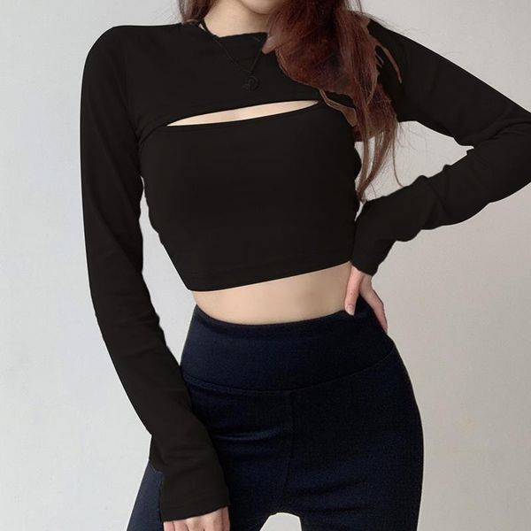 women's t-shirt woman tshirts women solid color o-neck slim halter bottoming shirt two-piece suit corset t-shirty damskie ropa, White
women's t-shirt woman tshirts women solid color o-neck slim halter bottoming shirt two-piece suit corset t-shirty damskie ropa, White