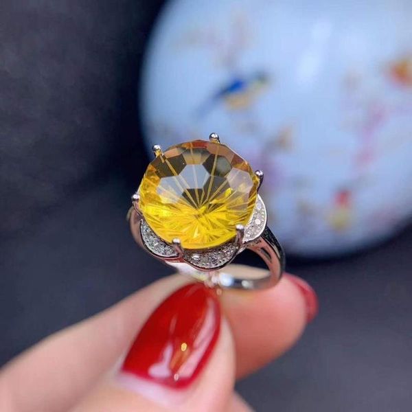 cluster rings natural and real yellow citrine ring 925 sterling silver for women wedding, Golden;silver
cluster rings natural and real yellow citrine ring 925 sterling silver for women wedding, Golden;silver
