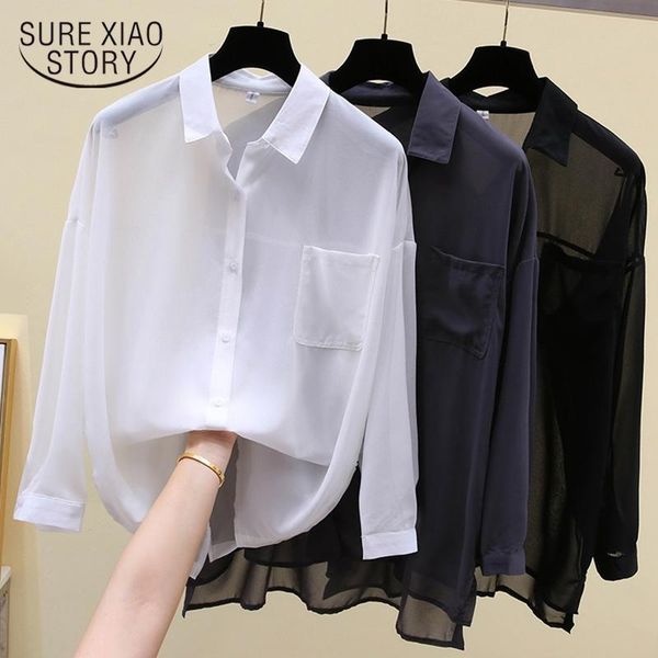 2021 fashion solid chiffon white blouse women long sleeve turn-down collar shirt women office casual blouses blusas 11604
2021 fashion solid chiffon white blouse women long sleeve turn-down collar shirt women office casual blouses blusas 11604